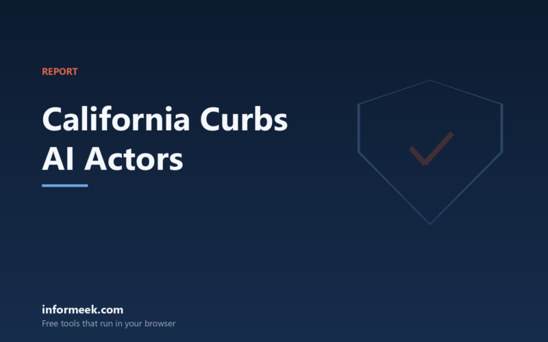 California New Law Says No to Fake AI Actors