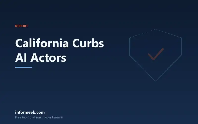 California New Law Says No to Fake AI Actors