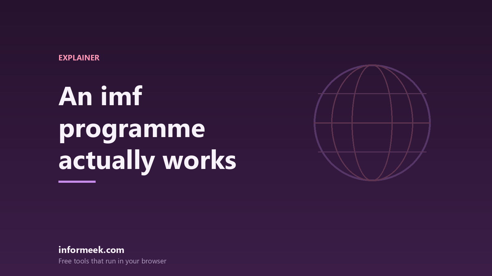 How an IMF Programme Actually Works