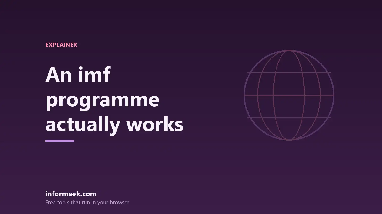 How an IMF Programme Actually Works