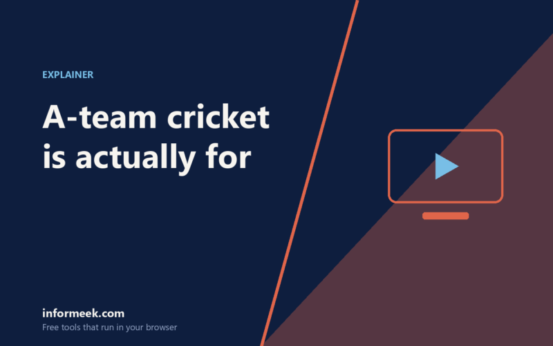 What A-Team Cricket Is Actually For