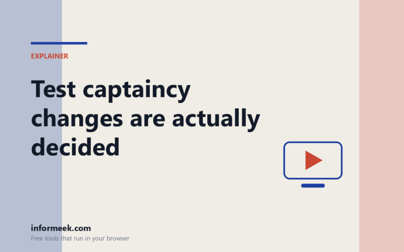 How Test Captaincy Changes Are Actually Decided