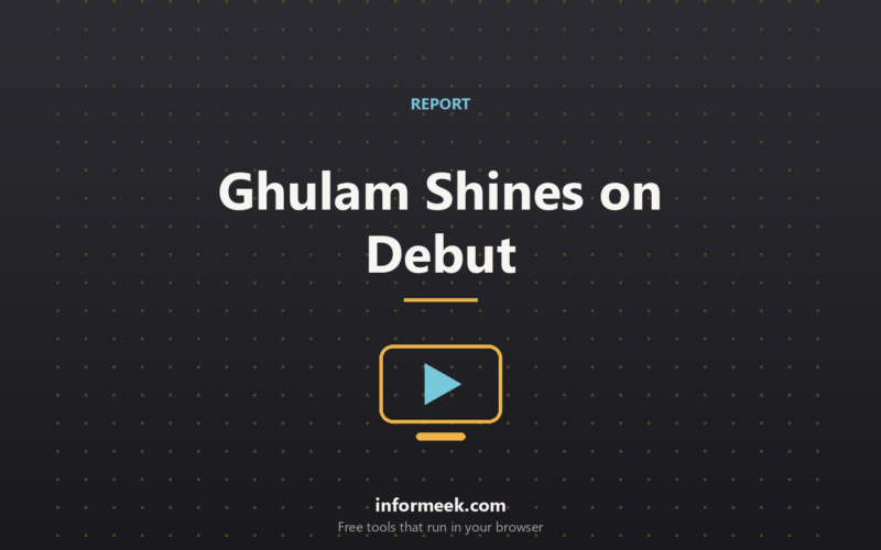 Pakistan’s New Star: Ghulam Shines Against England