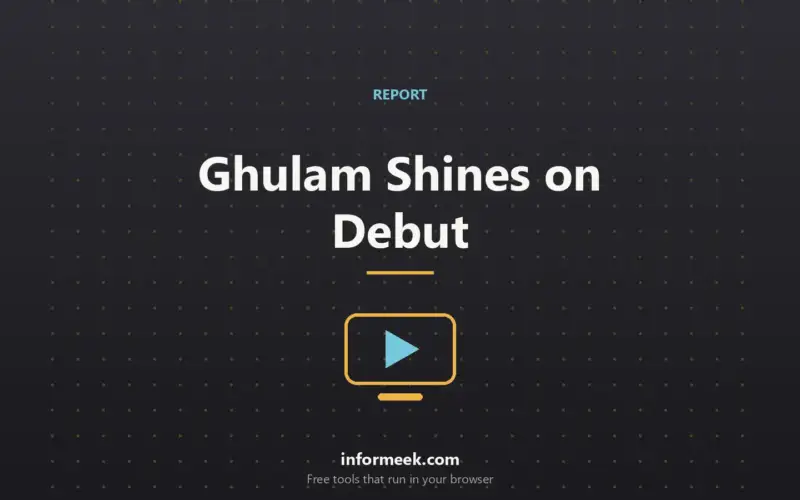 Pakistan’s New Star: Ghulam Shines Against England