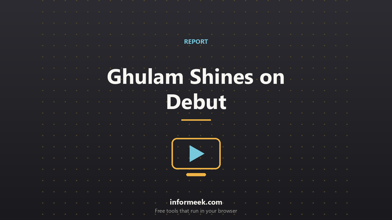 Pakistan’s New Star: Ghulam Shines Against England