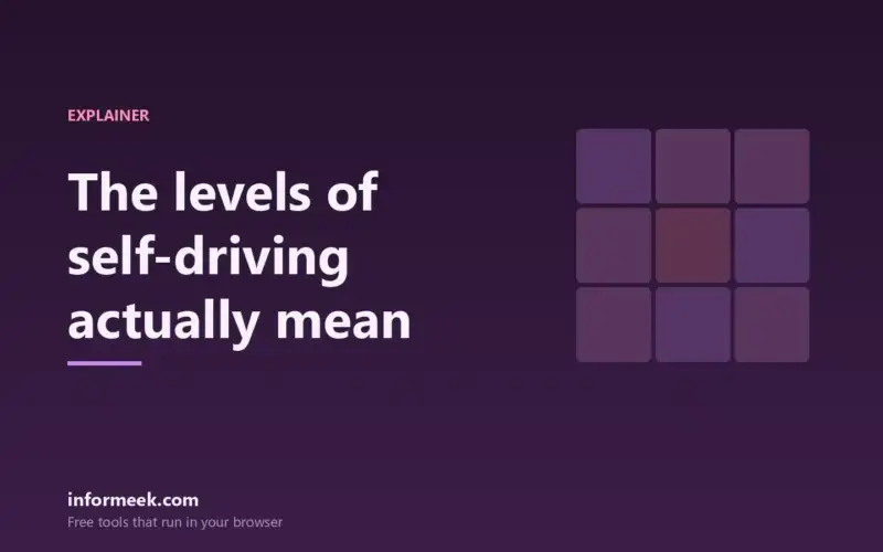 What the Levels of Self-Driving Actually Mean