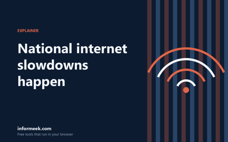 Why National Internet Slowdowns Happen