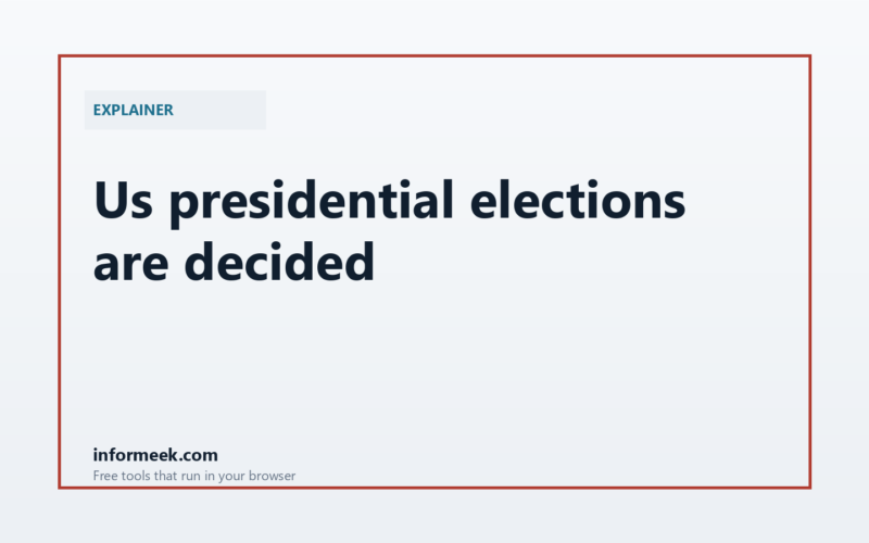 How US Presidential Elections Are Decided