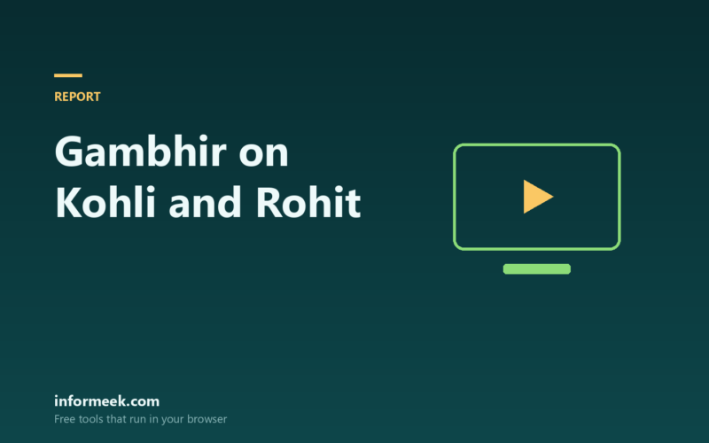 What Does Gambhir Think About Kohli & Rohit in Test Cricket?