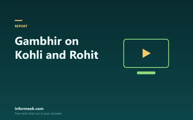 What Does Gambhir Think About Kohli & Rohit in Test Cricket?