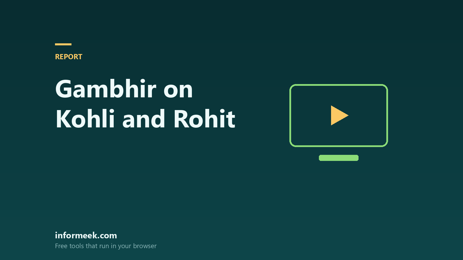 What Does Gambhir Think About Kohli & Rohit in Test Cricket?