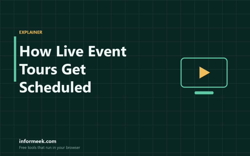 How Live Event Tours Get Scheduled