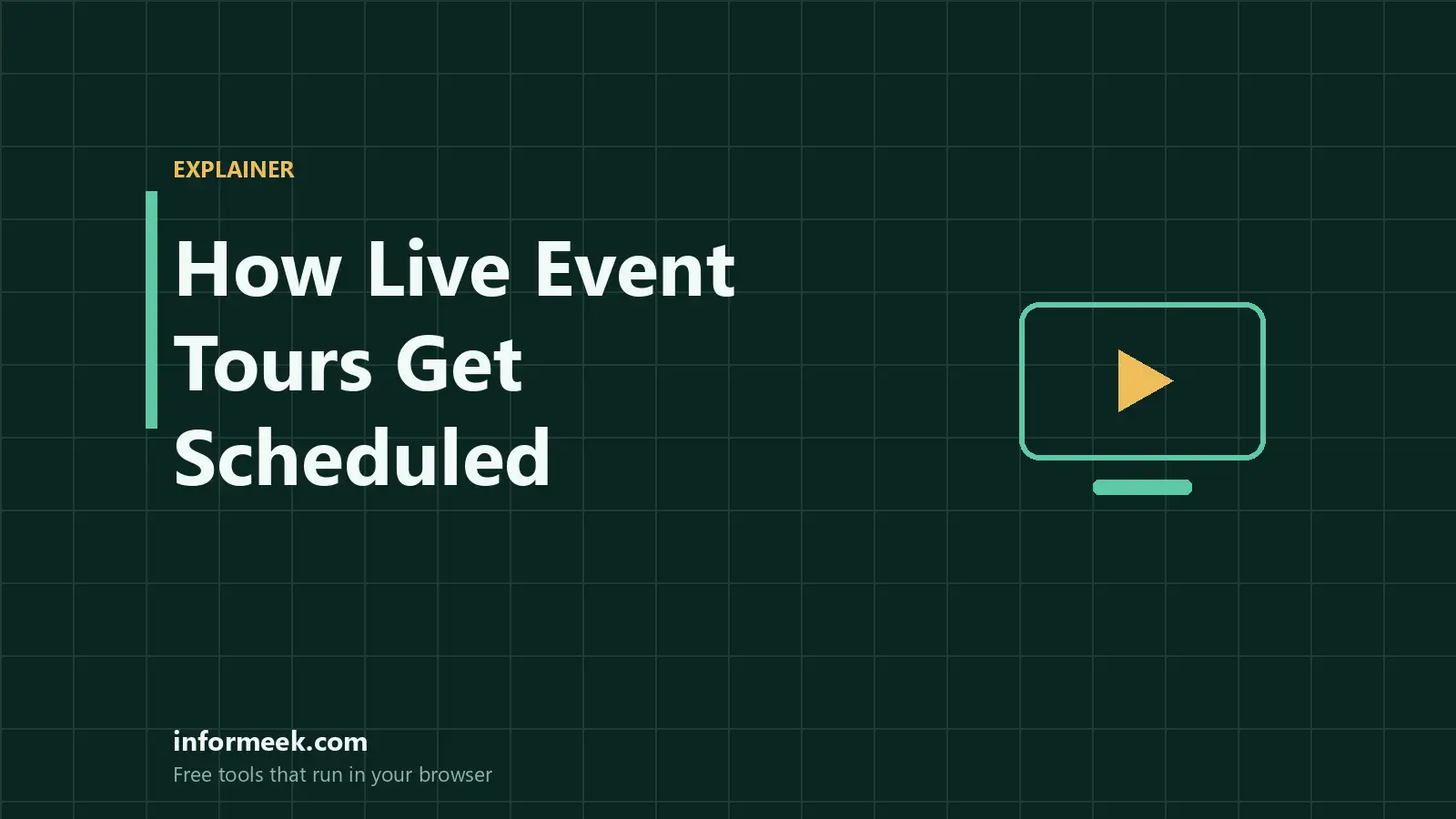 How Live Event Tours Get Scheduled