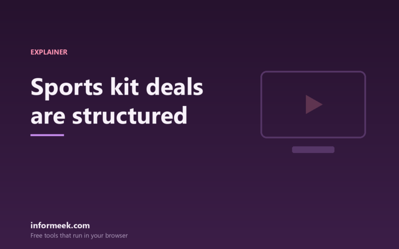 How Sports Kit Deals Are Structured
