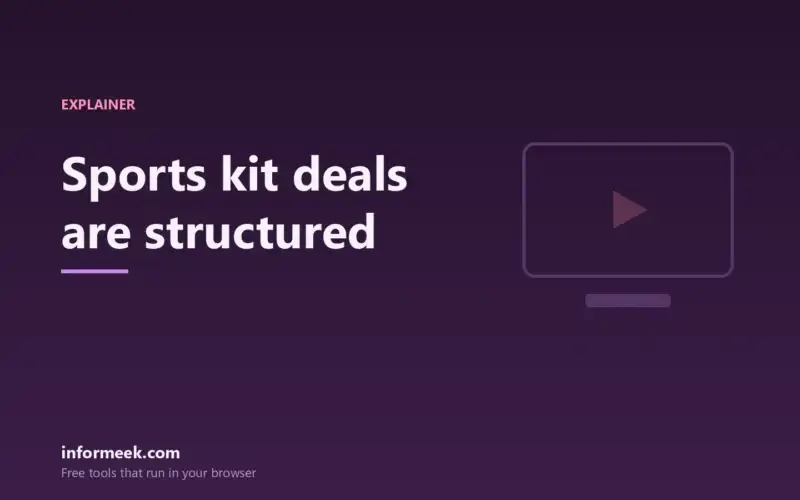 How Sports Kit Deals Are Structured
