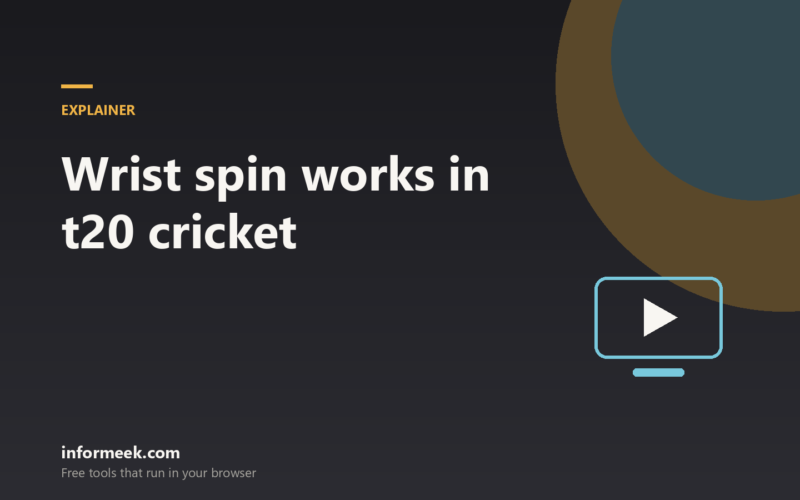 How Wrist Spin Works in T20 Cricket