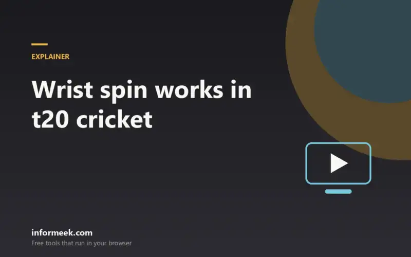 How Wrist Spin Works in T20 Cricket