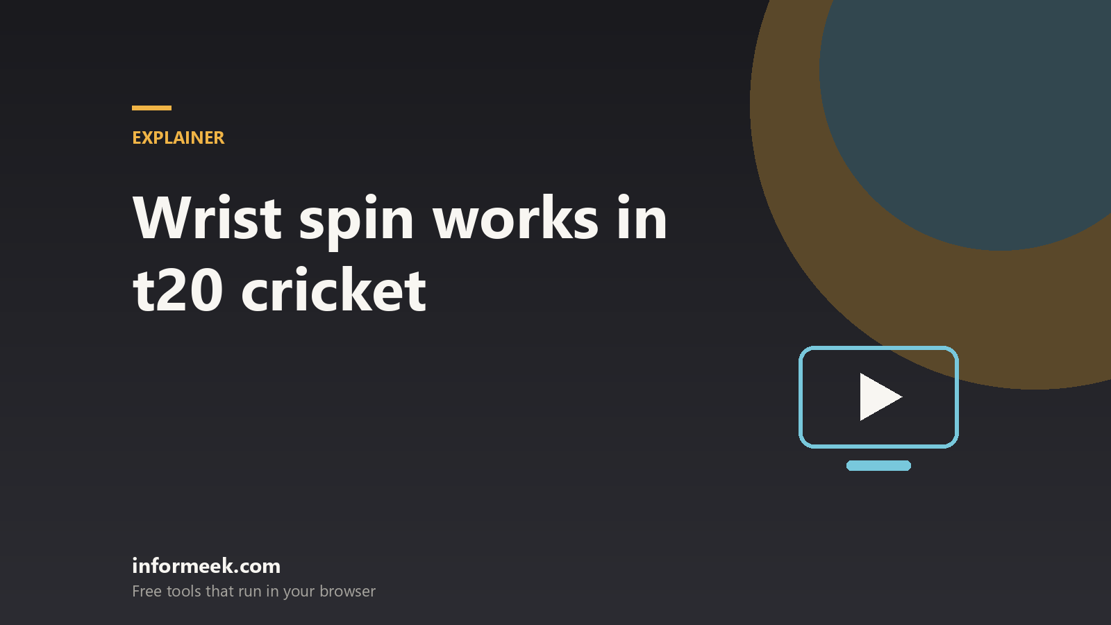 How Wrist Spin Works in T20 Cricket