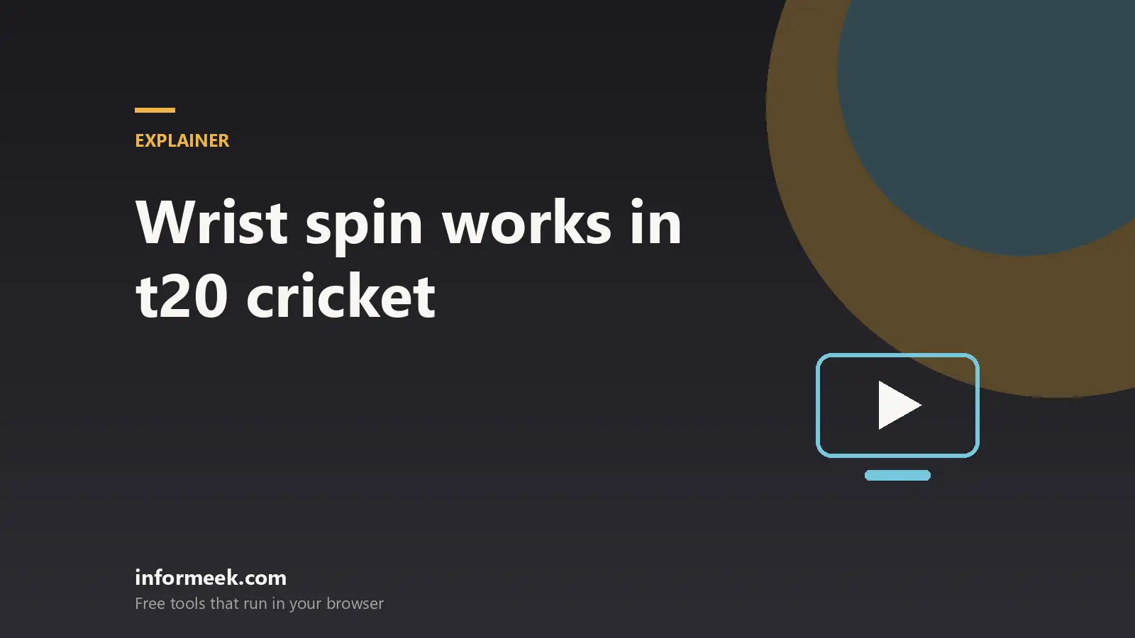 How Wrist Spin Works in T20 Cricket