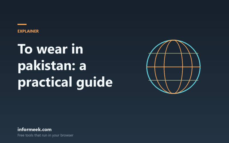 What to Wear in Pakistan: A Practical Guide