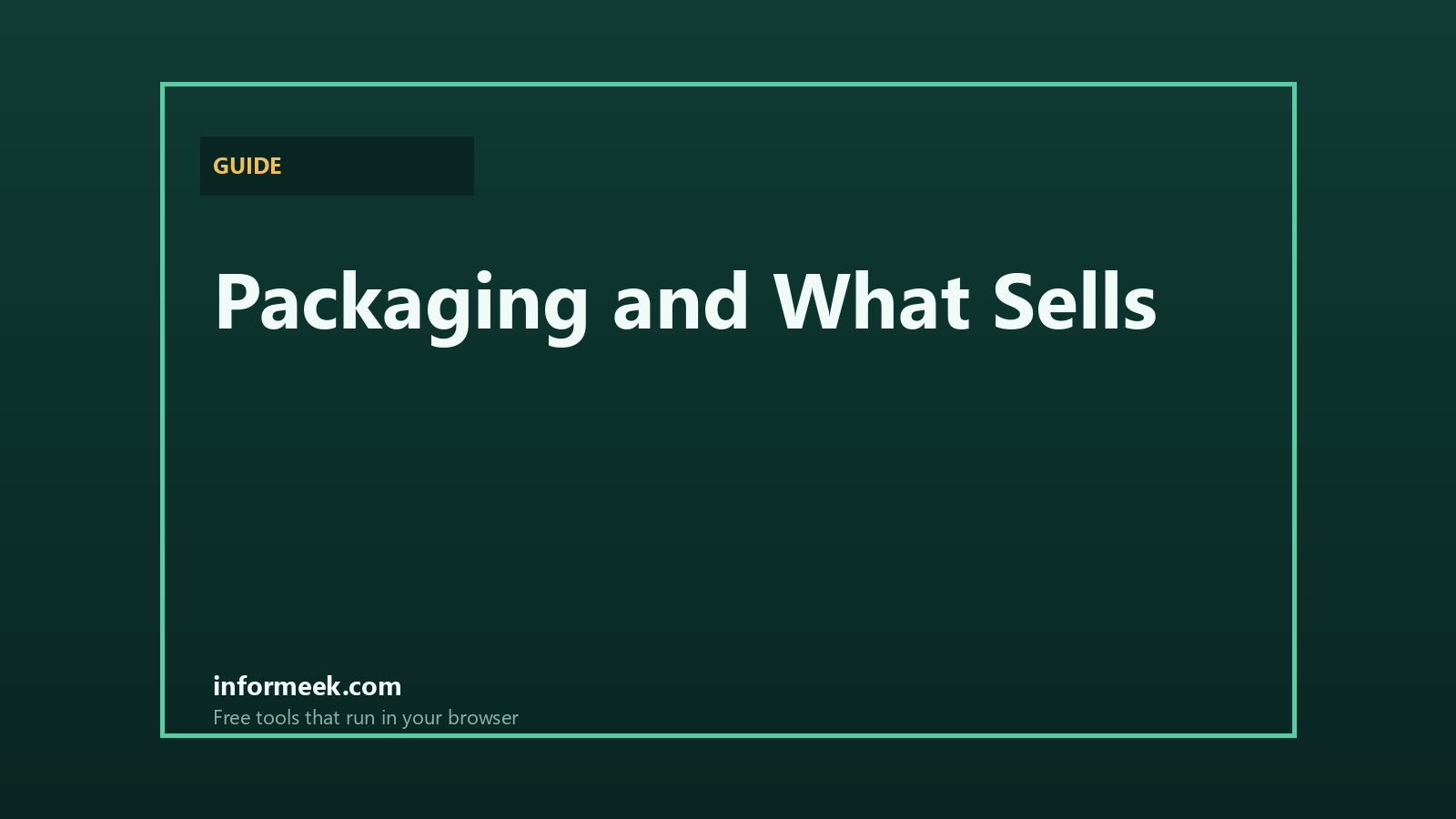 How Packaging Design Affects What People Buy