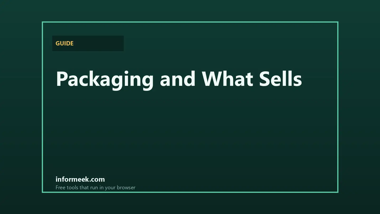 How Packaging Design Affects What People Buy