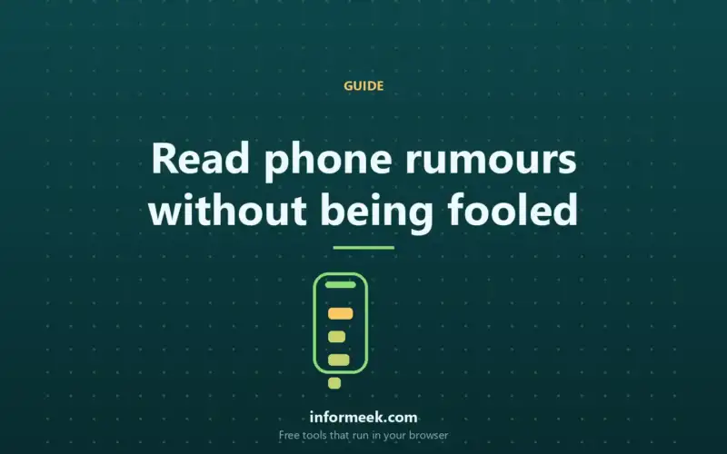 How to Read Phone Rumours Without Being Fooled