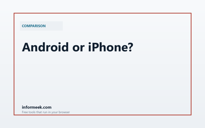 Android or iPhone: How to Actually Choose