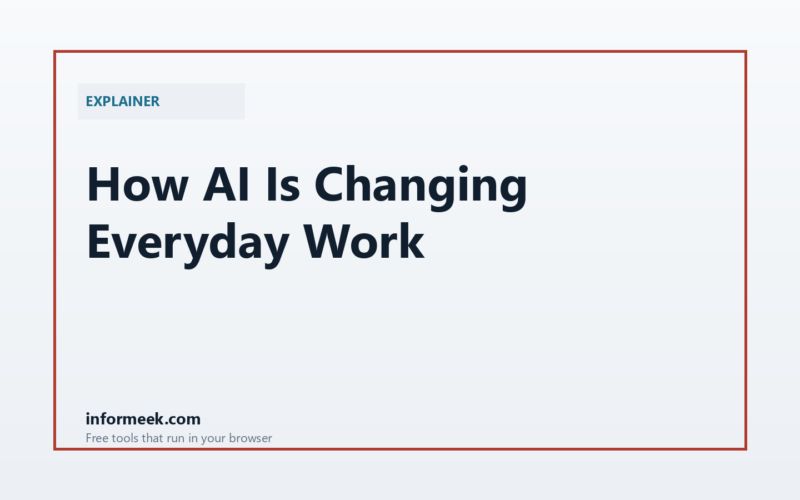 How AI Is Changing Everyday Work