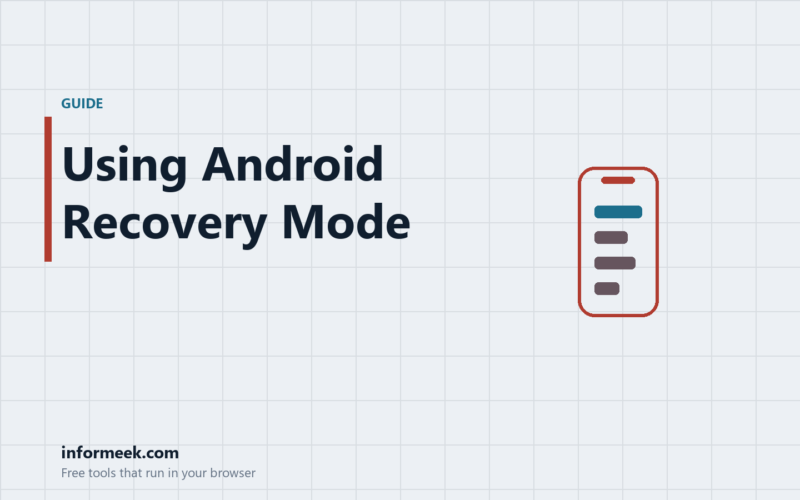 How to Use Android Recovery Mode