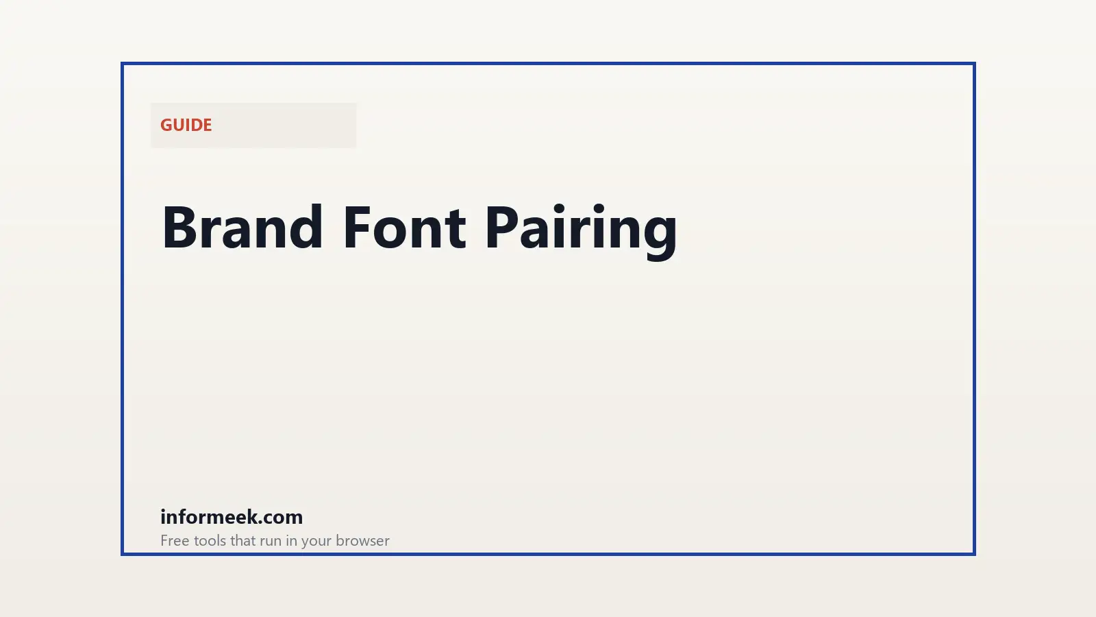 Brand Font Pairing: 4 Proven Combinations That Work