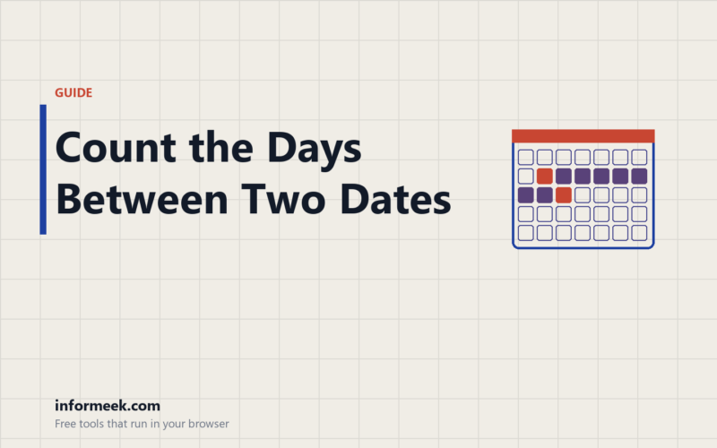 How to Calculate the Number of Days Between Two Dates