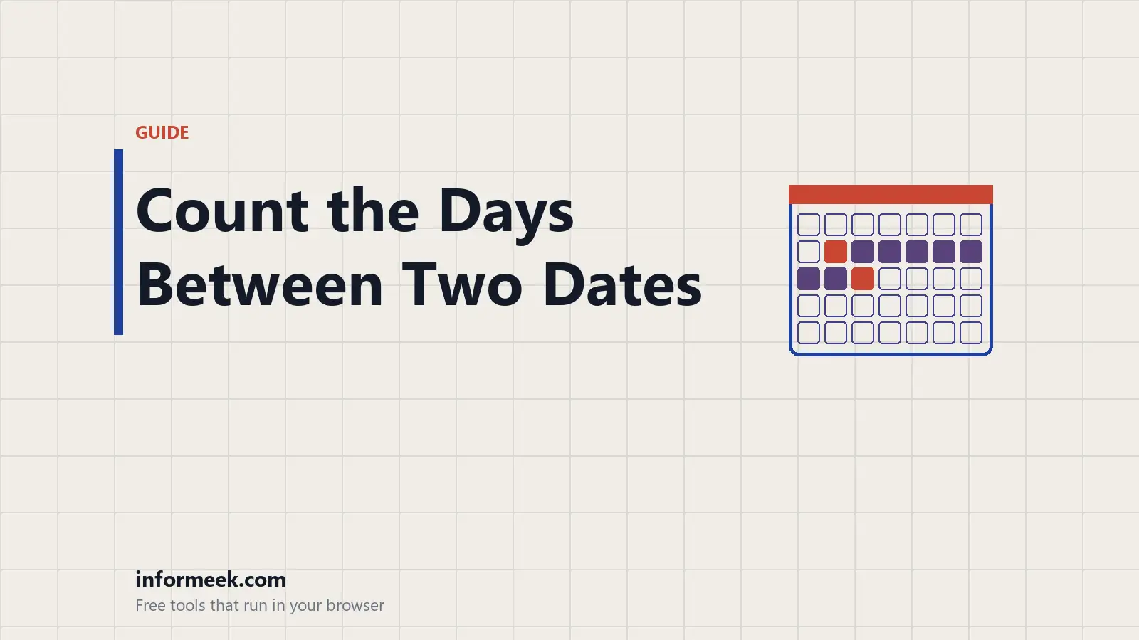 How to Calculate the Number of Days Between Two Dates