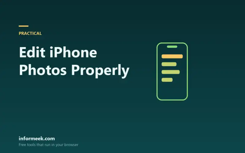 How to Edit iPhone Photos Properly