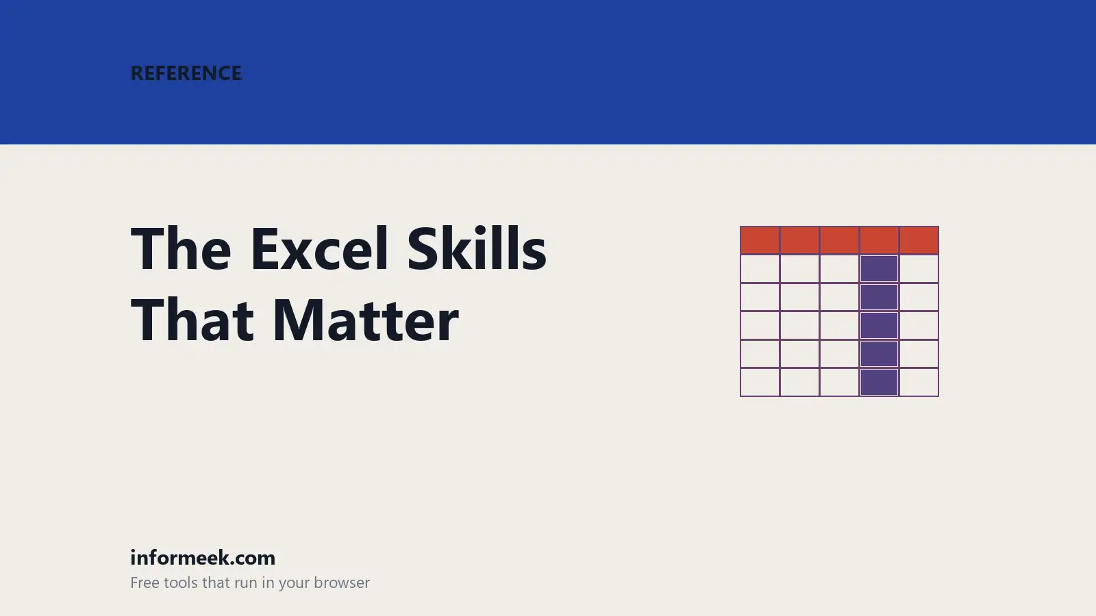 The Excel Skills That Actually Matter