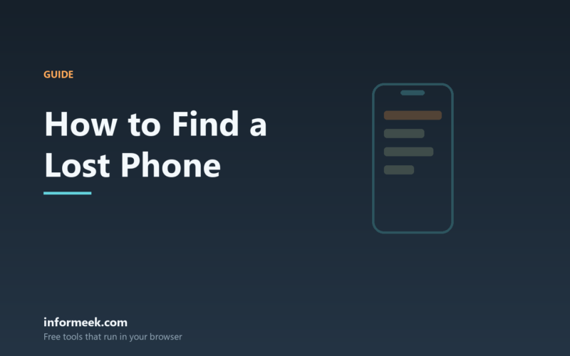 How to Find a Lost Phone