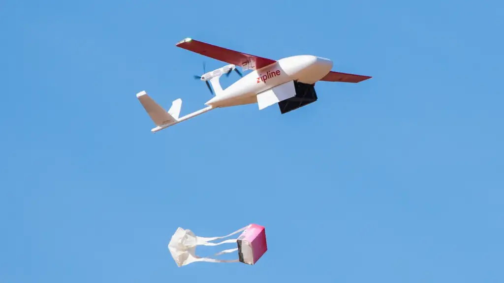 drone delivery: Zipline-package-drop