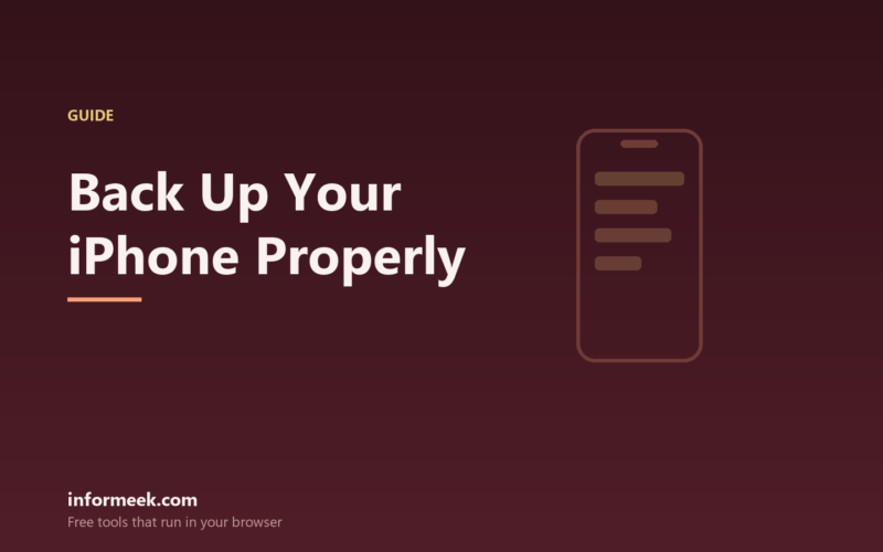How to Back Up Your iPhone Properly