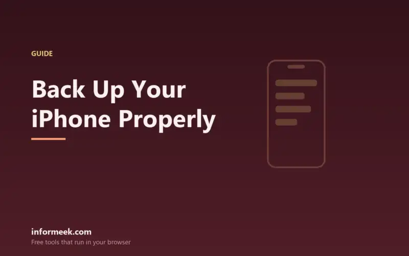 How to Back Up Your iPhone Properly