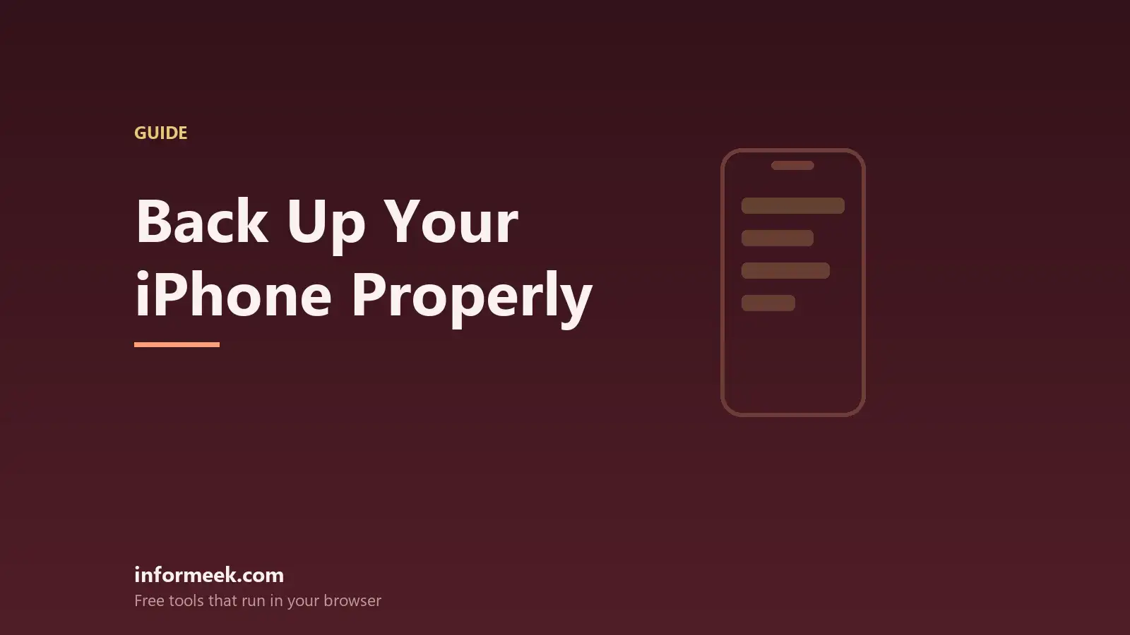 How to Back Up Your iPhone Properly
