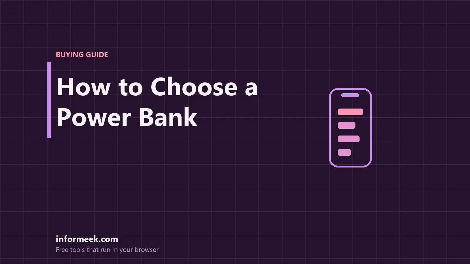 How to Choose a Power Bank