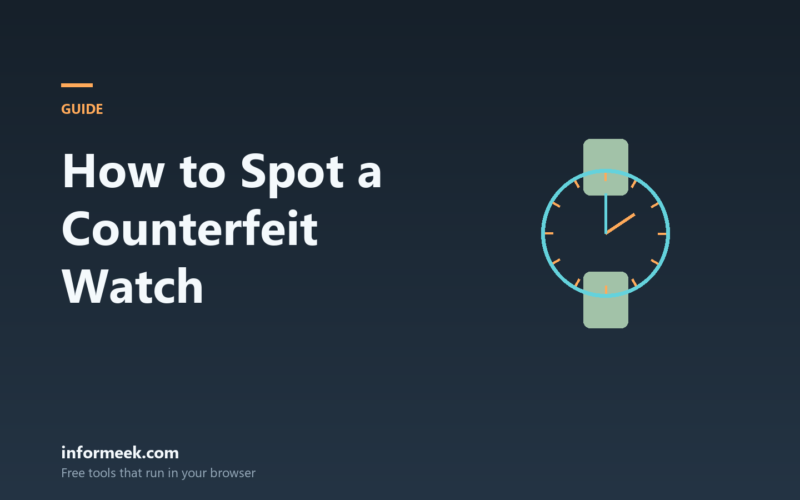 How to Spot a Counterfeit Watch