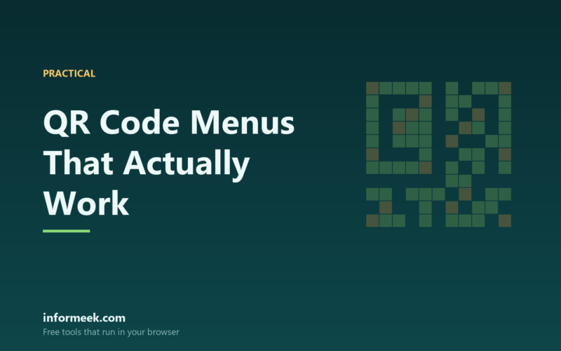 How to Set Up a QR Code Menu That Actually Works