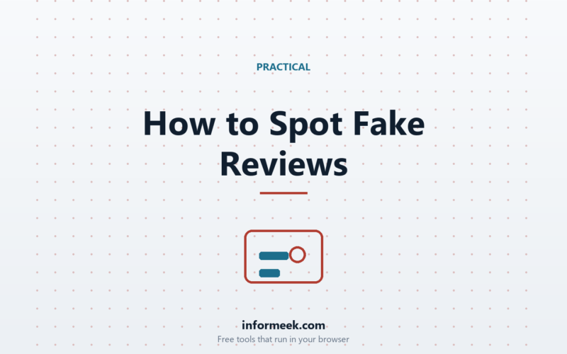 How to Spot Fake Reviews Online