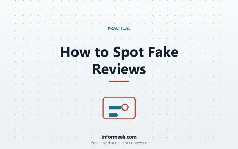 How to Spot Fake Reviews Online