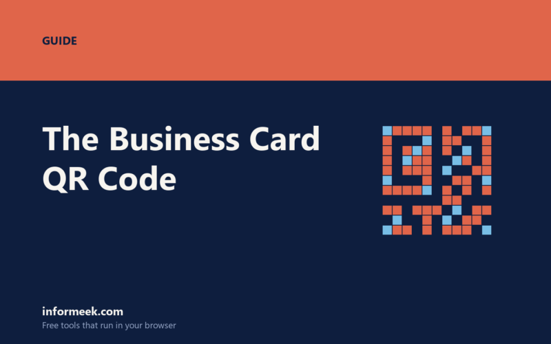 How to Make a Business Card QR Code
