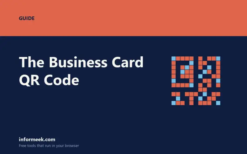 How to Make a Business Card QR Code
