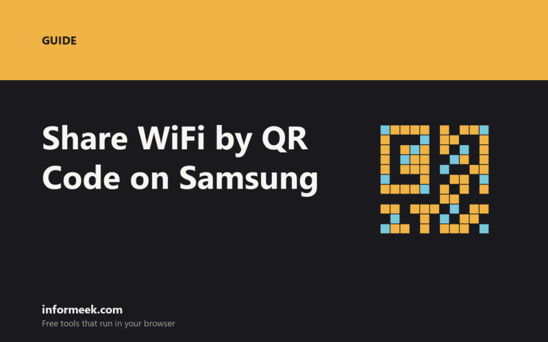 How to Share WiFi With a QR Code on Samsung