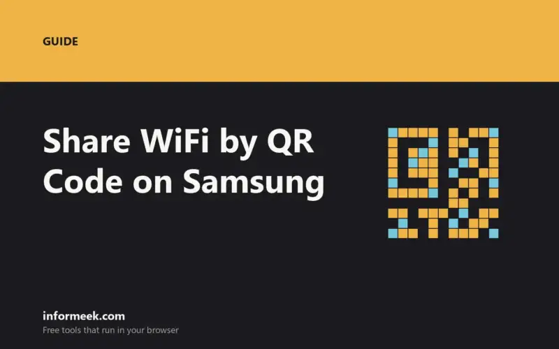 How to Share WiFi With a QR Code on Samsung