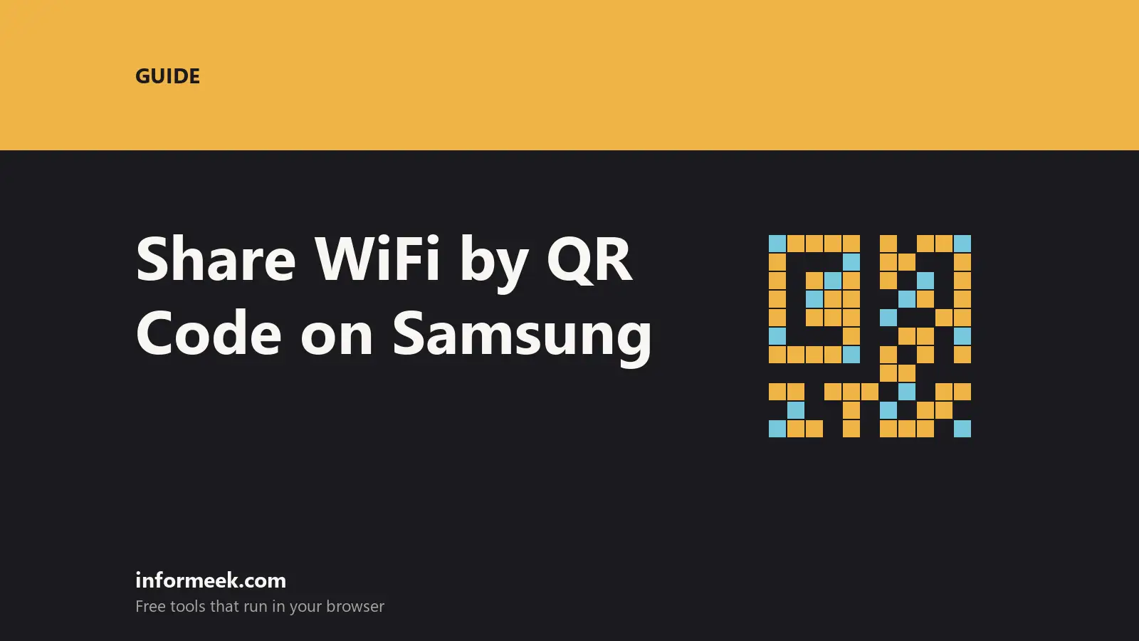How to Share WiFi With a QR Code on Samsung